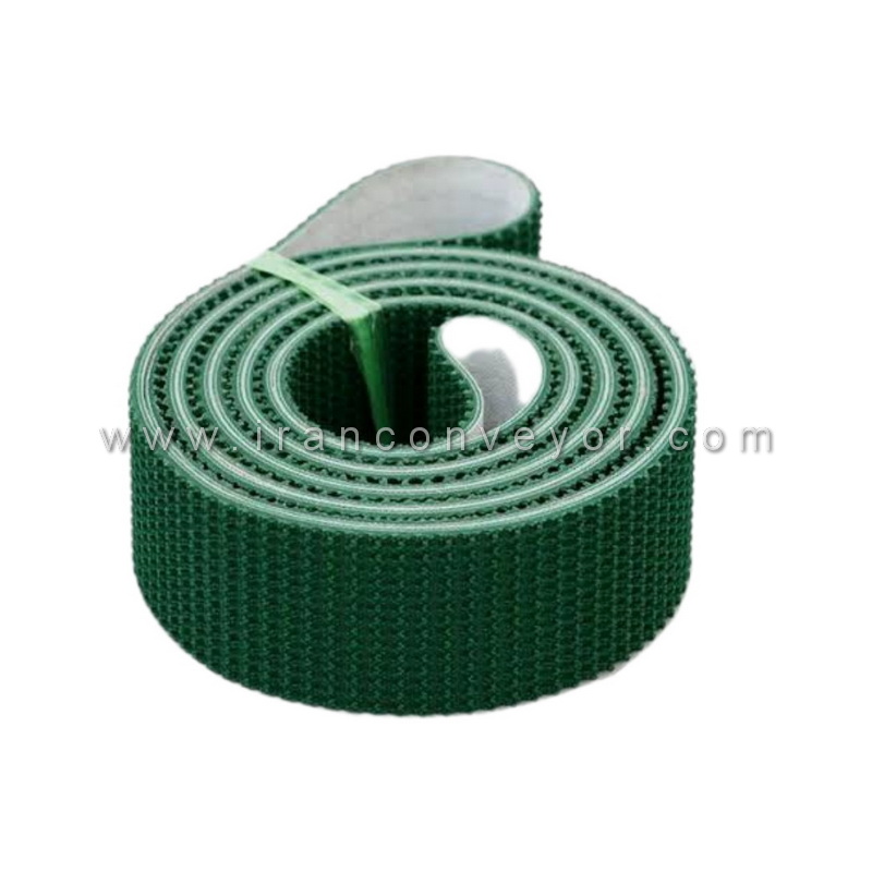 تسمه نقاله PVC آج گریپ سبز ضخامت 5 میلیمتر