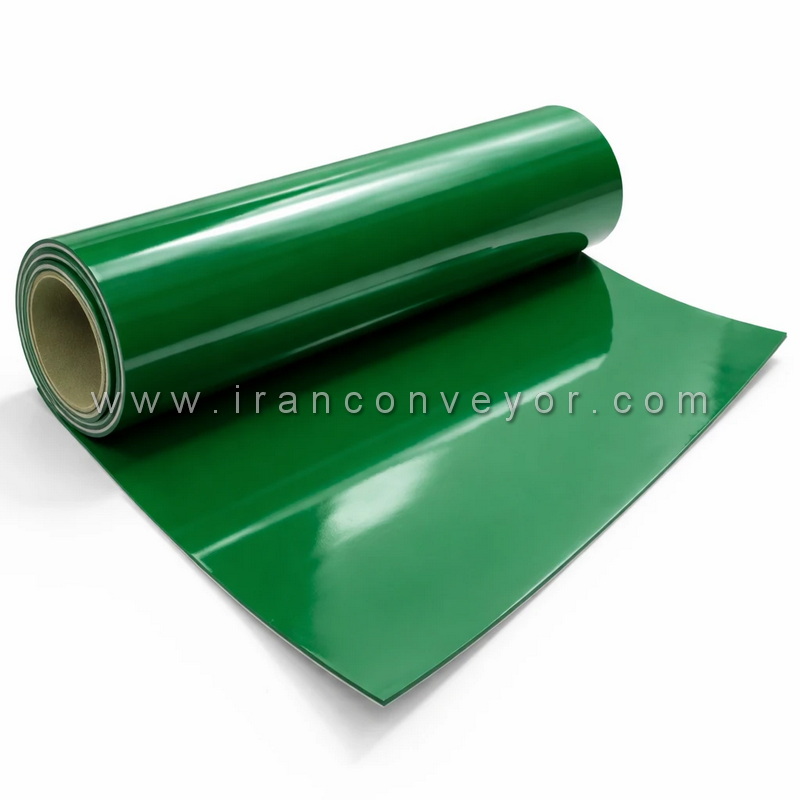 تسمه نقاله PVC صاف سبز ضخامت 3 میلیمتر