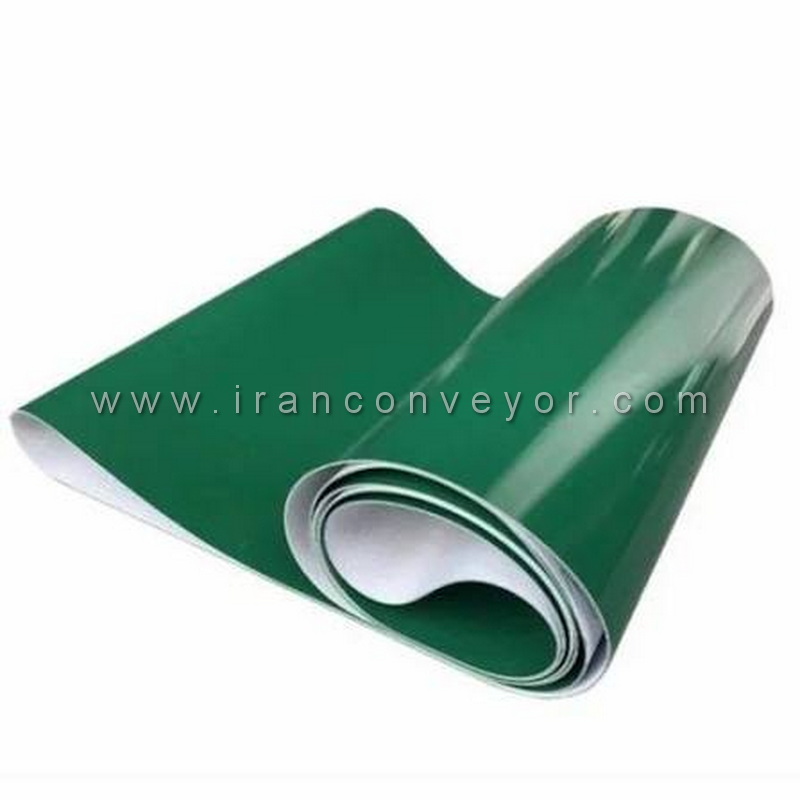 تسمه نقاله PVC صاف سبز ضخامت 4 میلیمتر