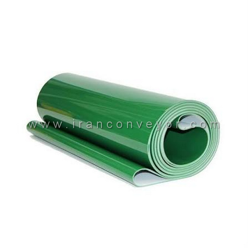 تسمه نقاله PVC صاف سبز ضخامت 5 میلیمتر