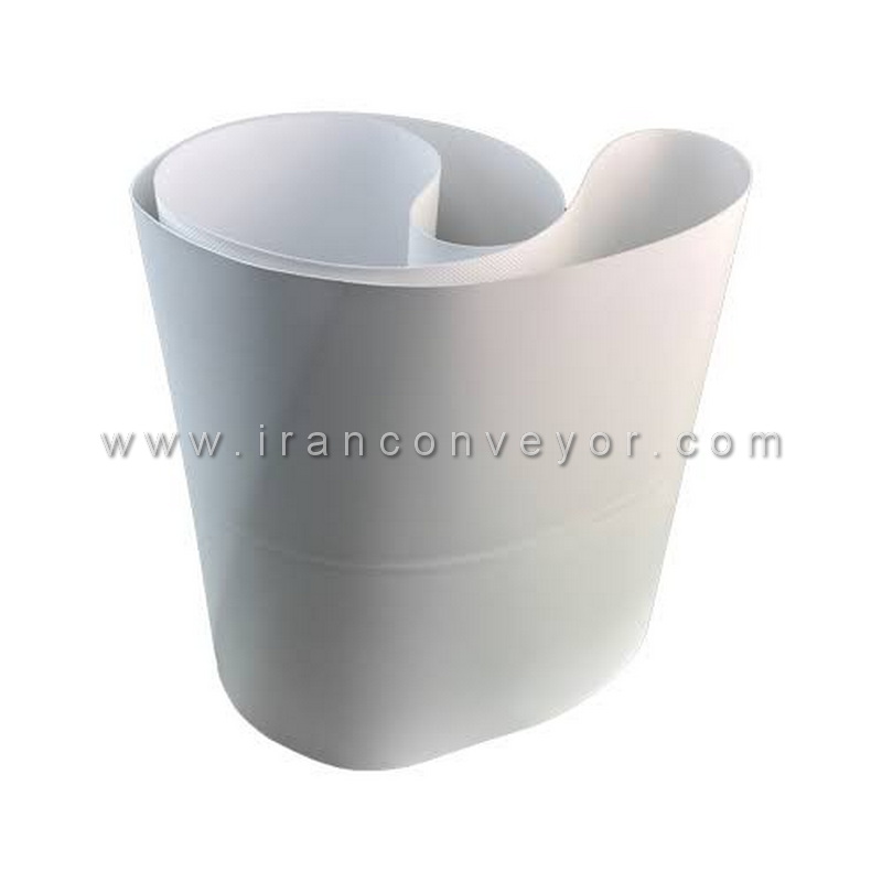 تسمه نقاله PVC صاف سفید ضخامت 2 میلیمتر