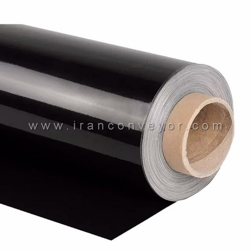 تسمه نقاله PVC ضد روغن مشکی ضخامت 4 میلیمتر
